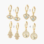 Hoops Chapa de Oro Ojo Turco 0684