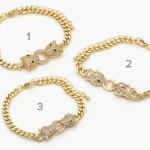 Pulso Chapa de Oro Jaguar Zirconias 0730