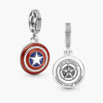 Colgante Plata .925 Rodio Escudo Capitán America 635