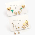 Set Aretes Acero Inoxidable Grupo 06