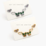 Set Aretes Acero Inoxidable 0207