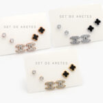 Set Aretes Acero Inoxidable 1526