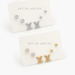 Set Aretes Acero Inoxidable 1573