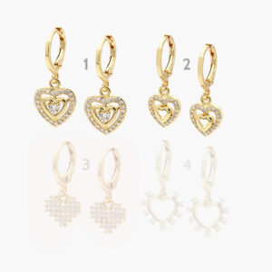 Hoops Chapa de Oro Corazones 0688