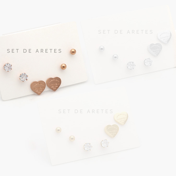 marcate90 Set Aretes Acero Inoxidable 1417 - Image 1