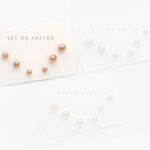 Set Aretes Acero Inoxidable 1052