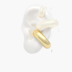 Aretes Cuffs Chapa de Oro 0075