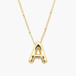 Collar Iniciales Globo Chapa de Oro 10