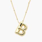 Collar Iniciales Globo Chapa de Oro 10 - B