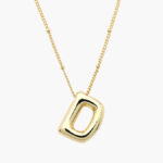 Collar Iniciales Globo Chapa de Oro 10 - D