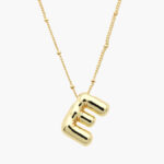 Collar Iniciales Globo Chapa de Oro 10 - E