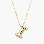 Collar Iniciales Globo Chapa de Oro 10 - I