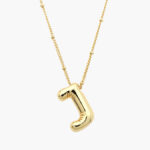 Collar Iniciales Globo Chapa de Oro 10 - J