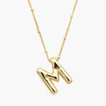 Collar Iniciales Globo Chapa de Oro 10 - M
