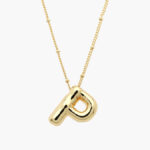 Collar Iniciales Globo Chapa de Oro 10 - P