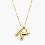 Collar Iniciales Globo Chapa de Oro 10 - R
