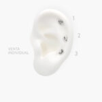 Broquel Individual Plata .925 Rodio Grupo 04