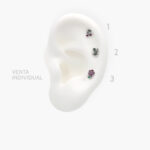 Broquel Individual Plata .925 Rodio Grupo 08