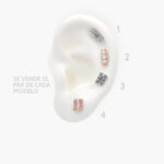 Broqueles Plata .925 Rodio & Ale Met 0222