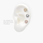 Broqueles Plata .925 Rodio & Ale Met 0224