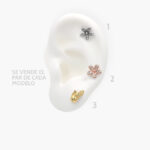 Broqueles Plata .925 Rodio & Ale Met 0225