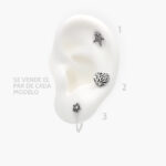 Broqueles Plata .925 Rodio 0227