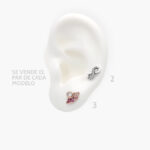 Broqueles Plata .925 Rodio & Ale Met 0228