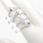 Anillo Plata .925 Rodizado Mano Fatima & Estrellas 0181