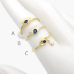 Anillo Plata .925 Rodizado Ojo Turco 0189