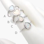 Anillo Plata .925 Rodizado Ópalo 0196