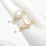 Anillo Plata .925 Rodizado Ópalo & Madre Perla 0204