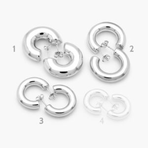 Aretes Chapa de Rodio 0403
