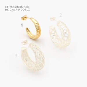 Aretes Chapa de Oro Lisos 0392