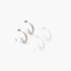 Aretes Chapa de Rodio Grupo 9