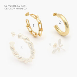 Aretes Chapa de Oro Grupo 7