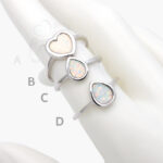 Anillo Plata .925 Rodizado Ópalo 0196