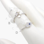 Anillo Plata .925 Rodizado Mano Fatima & Estrellas 0181