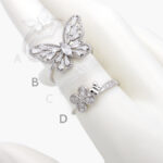 Anillo Plata .925 Rodizado Mariposa 0170