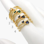 Anillo Chapa de Oro Ajustable Zirconia 0950