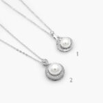 Collar Chapa de Rodio Perla 0475