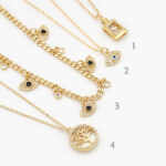 Collar Chapa de Oro Ojo Turco 0477