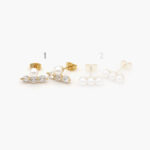 Broqueles Chapa de Oro Perlas Grupo 9