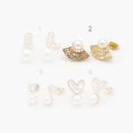 Broqueles Chapa de Oro Perlas 0371