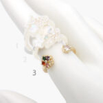 Anillo Chapa de Oro Ajustable Flores 0953