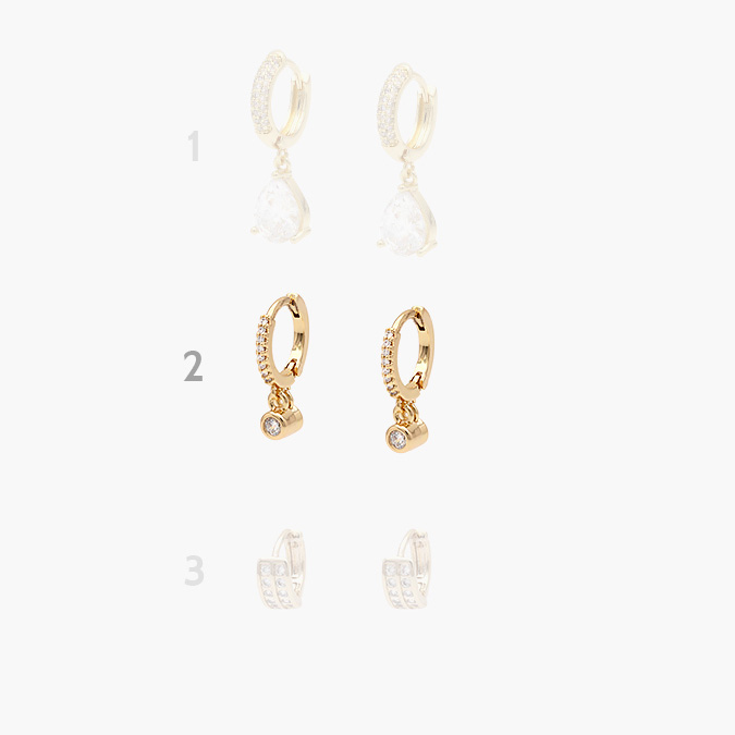 marcaca281 Hoops Chapa de Oro Zirconias 0733 - Image 1
