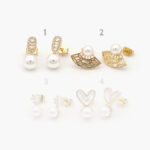 Broqueles Chapa de Oro Perlas 0371