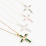 Collar Chapa de Oro Cruz Corazón 0498