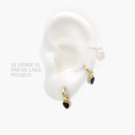 Broqueles Chapa de Oro Corazones 0379