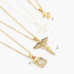 Collar Chapa de Oro Avión 0481