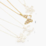 Collar Chapa de Oro Mariposa Perlas 0483